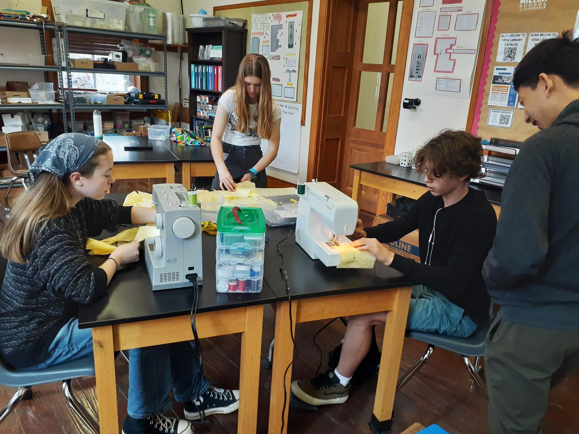 Students design custom meditation pillows for the English teacher at their school.