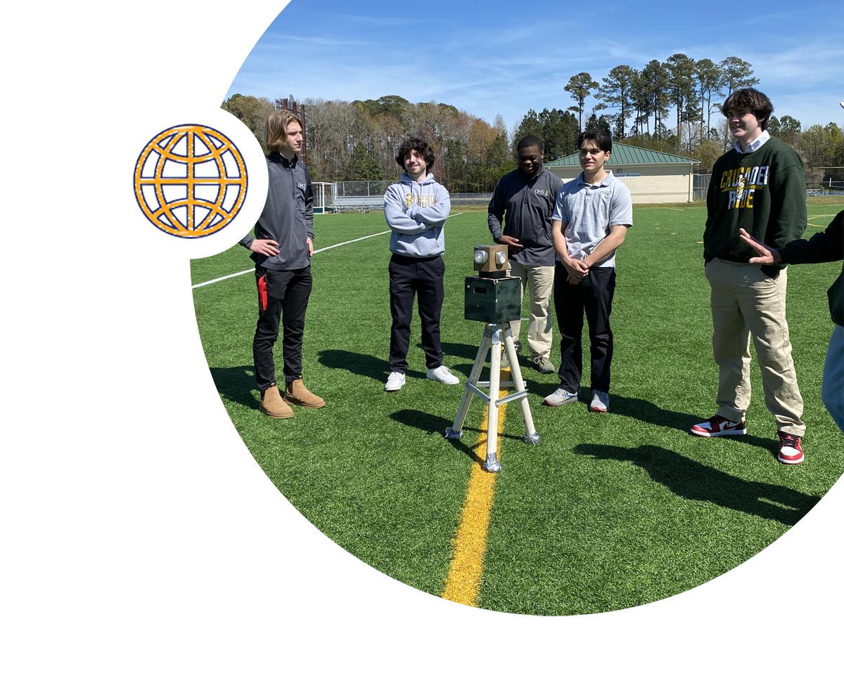e4usa students researched humane methods of discouraging Canadian Geese from visiting our athletic fields and leaving an unpleasant mess for our students. 