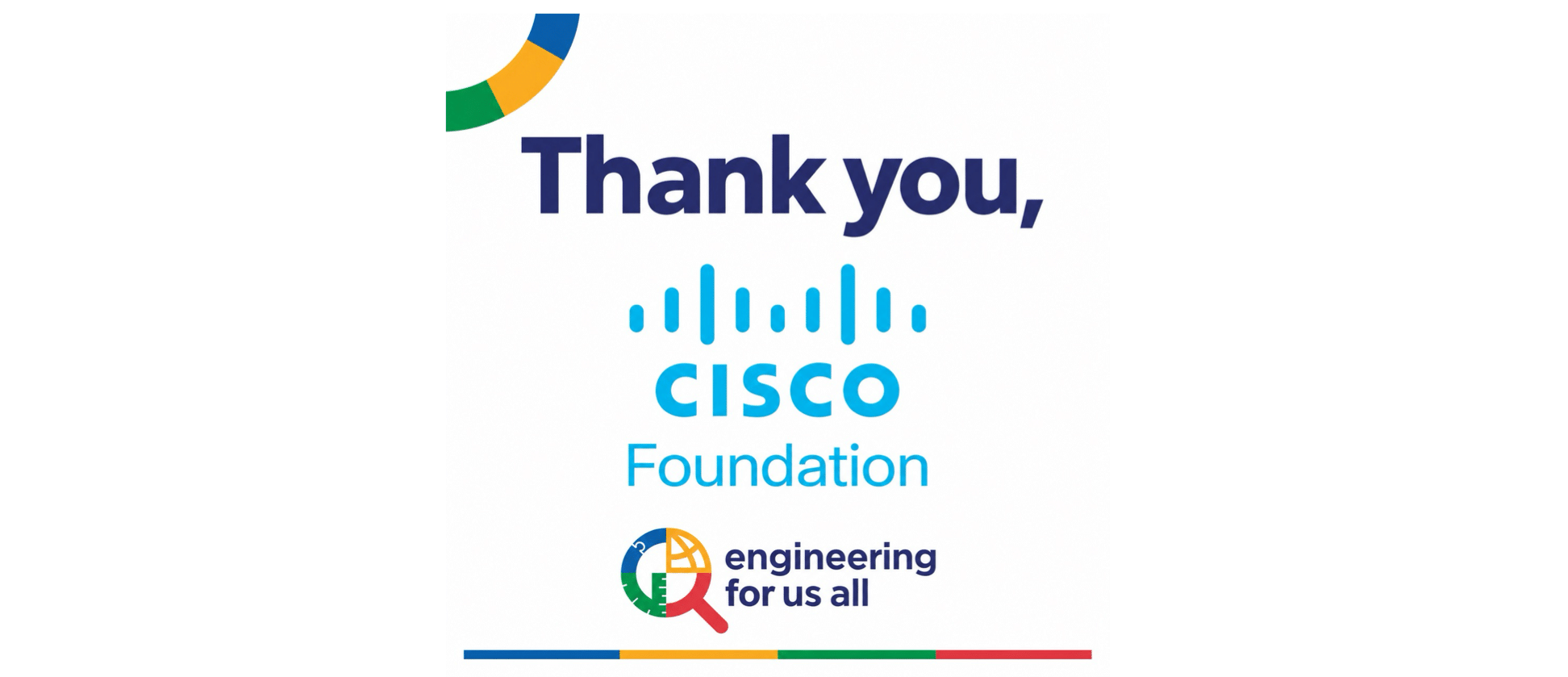 Thank you Cisco Foundation